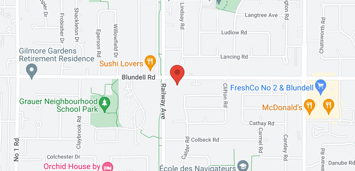 map of 5040 BLUNDELL ROAD